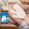 1 Paar Peeling-Duschhandschuhe Weicher Rohseiden-Körpermassagehandschuh mit elastischem Handgelenkband Bade-Rubbelhandschuh zur Reinigung von Armen und Beinen
