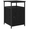 Nightstand with Drawers Black Oak Effect Wood Based Material