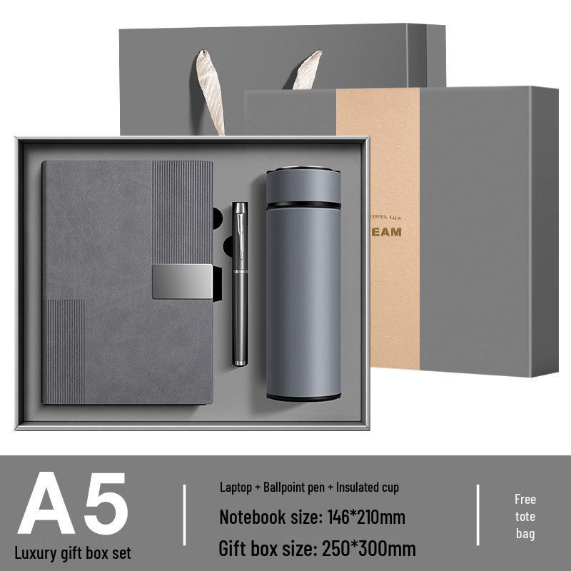 Customizable Cross-Border Gift Set: Notebook & Thermos for Office Meetings & Daily Use
