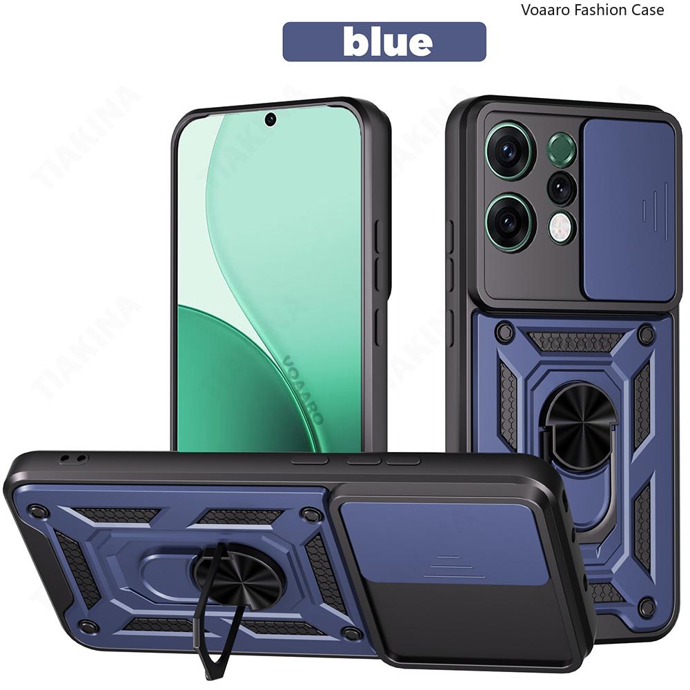 Slide Lens Armor Funda for OPPO Reno14 Pro F 5G Case for Reno14 F Reno 14 Pro 14F Case Magnetic Ring Stand Holder Cover Capa