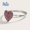 Nydelig lys luksus naturlig granat hjertearmbånd mote kvinner 925 sterling sølv fine smykker jubileumsbankett