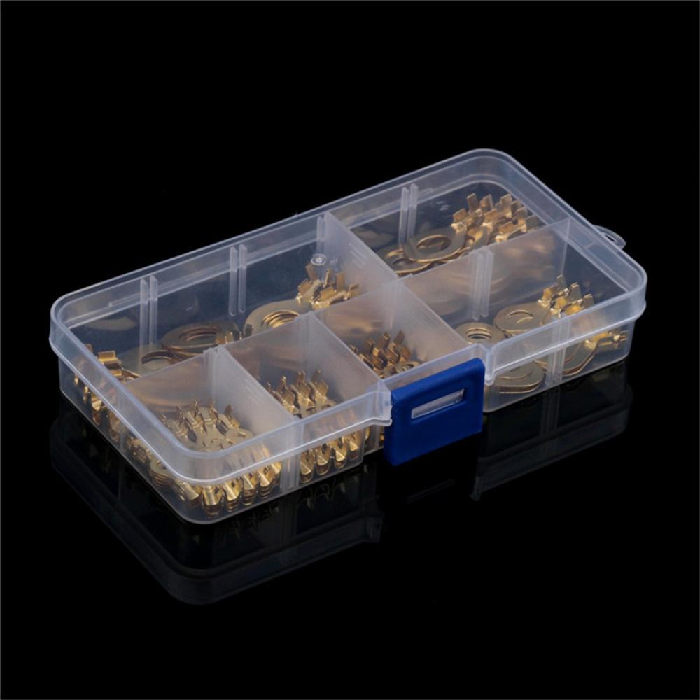 150 Pcs Brass Crimp Terminal Ring Type Cable 3.2-10.2Mm Wire Cable Connectors