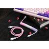 For Magnetic Switch USB A To Type C Mechanical Gaming Keyboard Double Sleeved Wire GX16 Detachable Aviator Coiled Power Cable