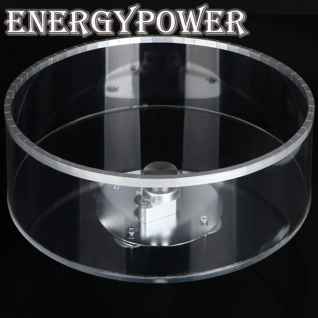 EnergyPower Large 40cm Diameter Exercise Made of Safe and Clean Clear Acrylic with Perfect for Guinea Prairie and Other Large Small Silent Wheel
