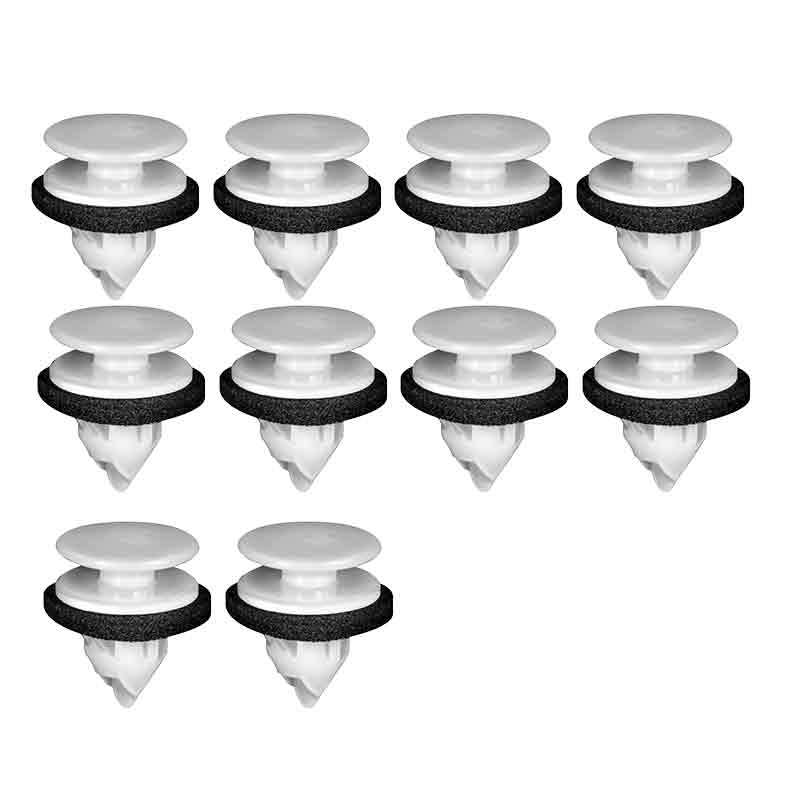 10Pcs Front Bumber Lower Molding Clip Fasteners Rivets Nylon Fit for Nissan Quest LE Platinum S SV 2015 2016 2017 76847-1JB0A