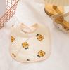 6-Layer Cotton Baby Bib - 360° Absorbent Gauze, Korean Style