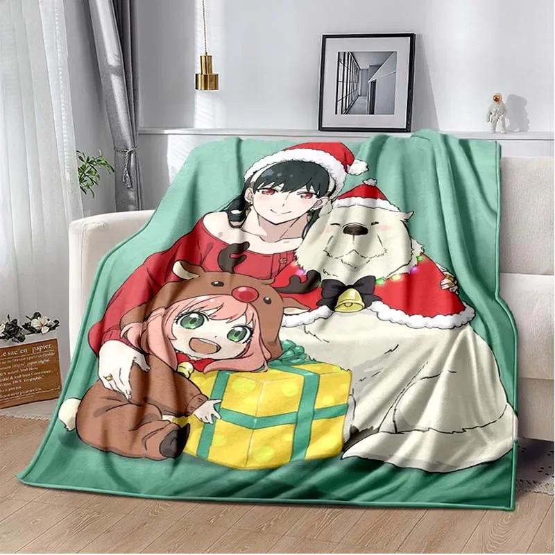 Spy x family Cartoon anime Kawai Throws Blanket Kid Super Home Soft Flannel Blanket for Travel Bedding Blanket for Birthday Gift