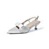 Fashion Pointy Head Shallow Mouth Butterfly Knot Stiletto Sandals Women Fashion Bun Head Line with Anti-slip Wear-resistant High Heels