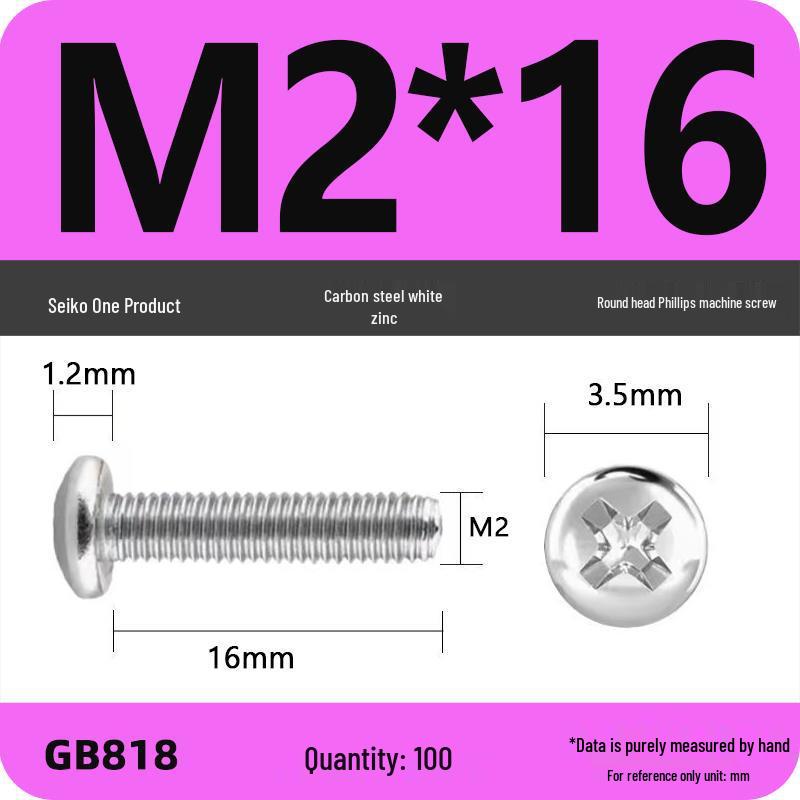 4.8 Grade Galvanized Phillips Round Head Screw (M2-M8)