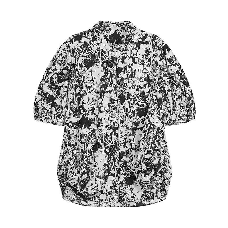 JNBY Cotton Loose-Fit Printed Shirt