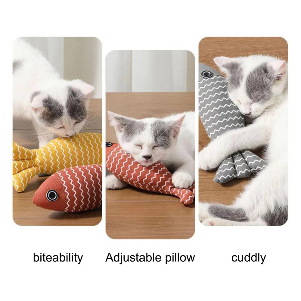 1PC Fun Cat Sackcloth Fish Toy High With Catnip Fish Pet Cat Gnawing Inside The Toy Room