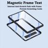 2-in-1 PSA/CGC Graded Card Protective Box Transparent UV Protection Metal Magnetic Case Double-sided Glass with Stand