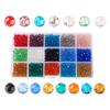 PH PandaHall Approximately 750 6mm 15 Colors Glass Beads Abacus Multifaceted Cut Austrian Beads For Jewelry UV Resin Encapsulated DIY Craft Materials