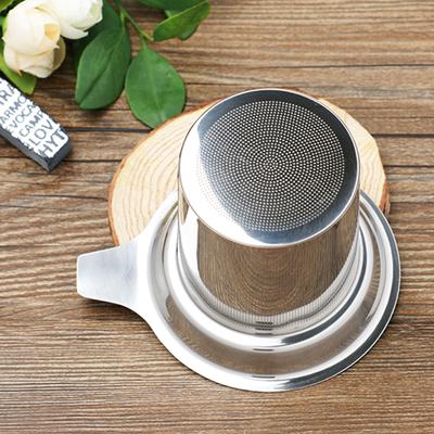 1~5PCS Double Handles Tea Infuser with Lid Stainless Steel Fine Mesh Coffee Filter Teapot Cup Hanging Loose Leaf Tea Strainer