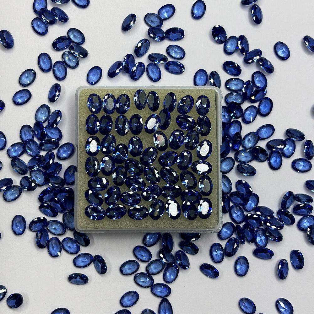 Natural Blue Sapphire Loose Gemstone 9 Pcs 7×5 Mm Oval Cut Lot September Birthday Birthstone