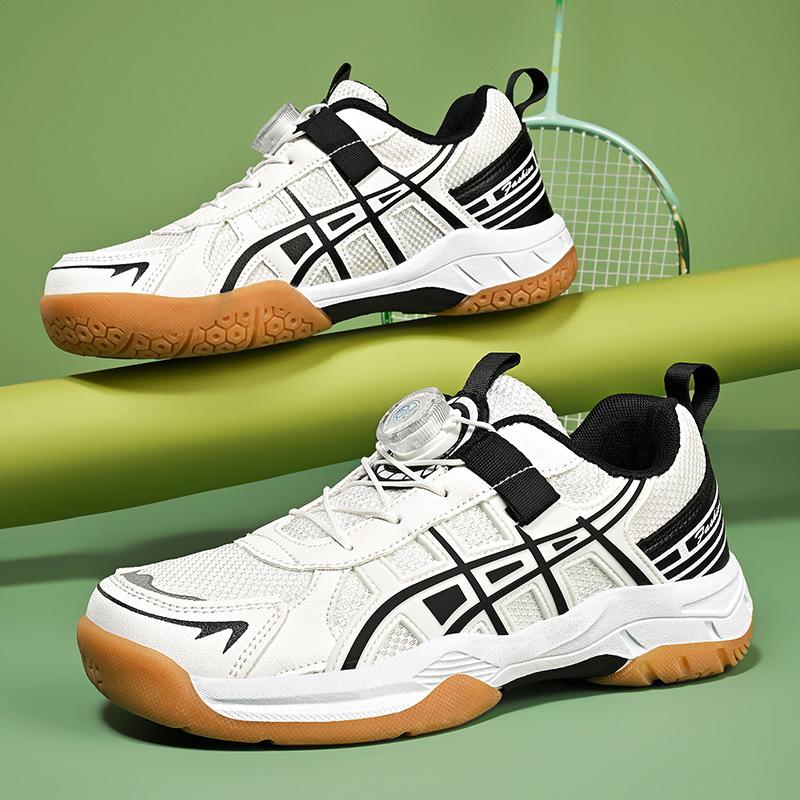 

2025 badminton sports shoes autumn children s rotating buckle boys table tennis girls tennis shoes leisure sports 40