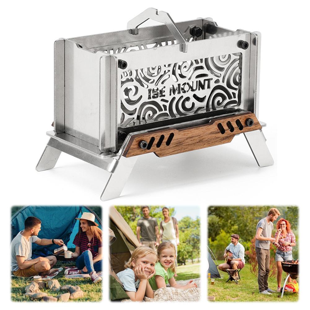

Mini Firewood Stove Stainless Steel Portable Mosquito Incense Burner Desktop Bonfire Stove for Outdoor Home Desk Australia