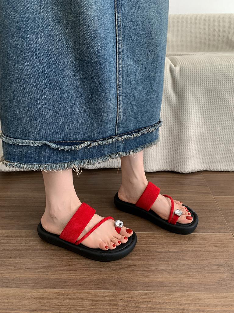 Fashion Beige Heeled Sandals Shoes House Slippers Platform Slides Slipers Women Black Rubber Flat 2025 Shoes Woman 2025 Slippers Flat Pa