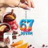 2D flat acrylic keychain - multiple colors available, perfect for backpack decoration and car key pendant
