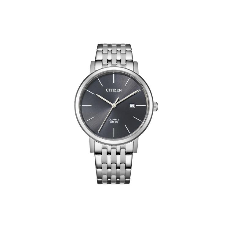 

CITIZEN 50m Waterproof Quartz Movement Stainless Steel Strap Watch Men s Watches Black Dial BI5070-57H Black Dial