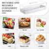 Rectangular Cake Tray Display Box with Clear Lid Acrylic Cake Holder Dustproof Cake Stand Suitable for Cake and Dessert