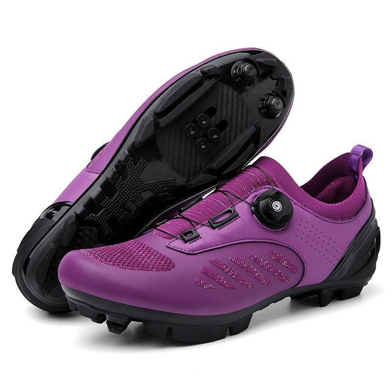 Foreign trade breathable bicycle shoes cycling shoes men and women road bike lock shoes mountain bike help shoes