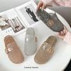 Damskor Mules Plattor Casual Stängd Tå Baklösa Loafers Bekväma Slip-on Tofflor Skor Sommar Fina Tofflor Strandpromenadskor för Kvinnor