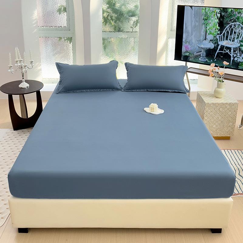 Fitted Bed Sheet with Elastic Bands Luxury Mattress Cover Single Double King Queen Size Bed Cover 100/120/150/180 (No Pillowcase