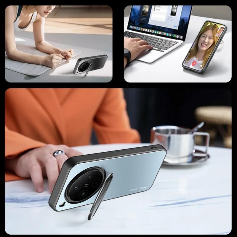 Metal Lens Camera Holder Cover for OPPO Find X8 Pro X 8 X7 Ultra X6 Pro Ultra-thin Matte Protect Invisible Kickstand Case for FindX8Pro