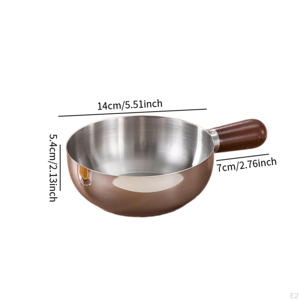 Pot, Butter Melting Pot for Cooking, Kitchen Cooking Utensils, Portable Stainless Steel,