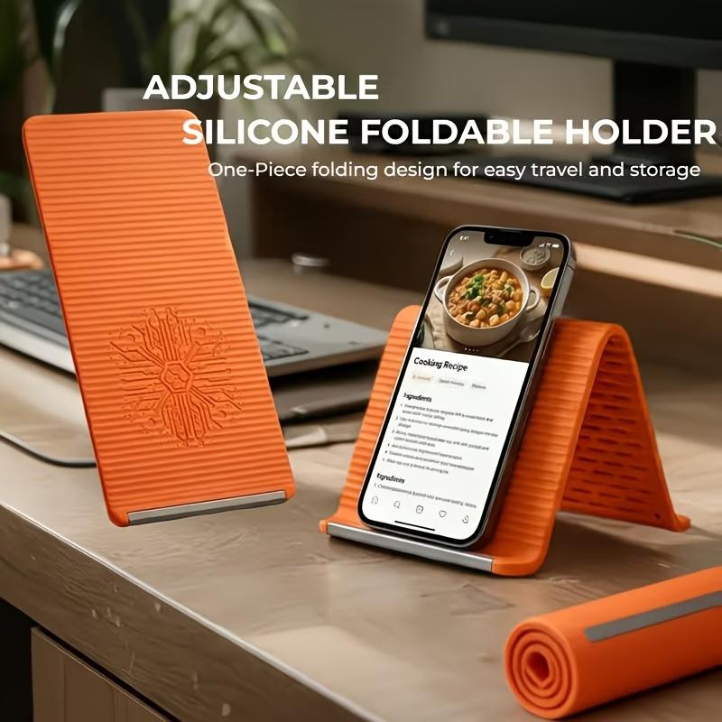 A Newly Designed Foldable Phone Stand That Can Be Shaped, Featuring An Inner Aluminum Sheet and Silicone Material for Flexible Support and Bending.