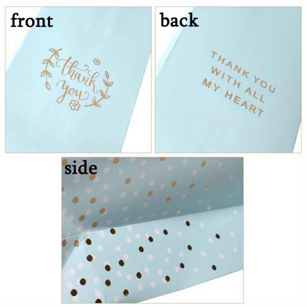 10pcs Blue Gift Bags with Ribbon Portable Paper Gift Bag Luxury Handheld Bag Wedding Favors Bags Jewelry Packaging Bags Shopping Bags Treat Bags