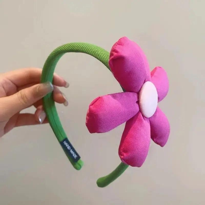 Sweet Headband Fashion Large Flower Hair Hoop Cute Rabbit Headbands for Hair Styling Girls Hair Accessories Party Holiday Gifts