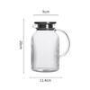 Vertical Stripe Borosilicate Glass Pitcher & 4 Cups Set, 1.5L