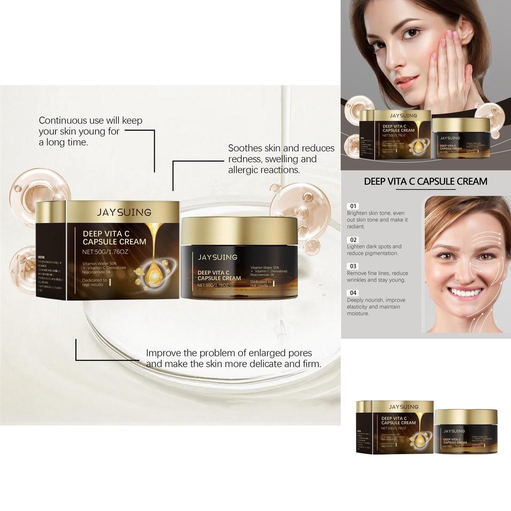 Jaysuing Vitamin C Facial Moisturizing Cream Gentle Hydrating Nourishing Brightening Skincare