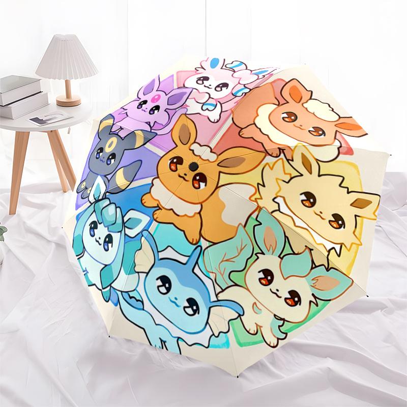 

1pc Cartoon Adorable Pokémon Automatic Opening and Closing Umbrella, Portable Small Umbrella for Men and Women P015