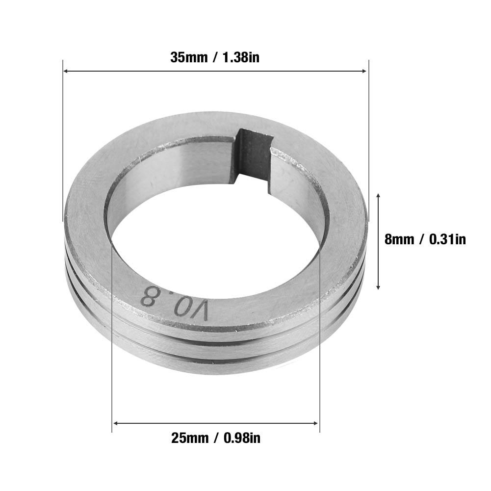 35mm 1.38in Stainless Steel Wire Feeder Roller 0.8 1.0 1.2 Welding Wire Feeding Guide Wheel(0.8