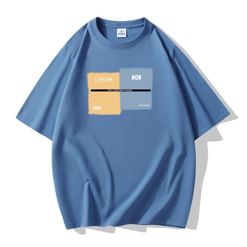 Men's Short Sleeves Cotton T-shirt Large Size Loose Tee