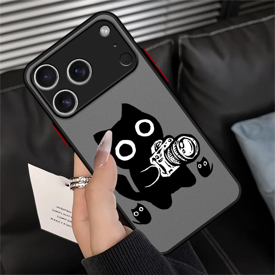 

Cartoon Cat Case for iPhone 17 Pro Max 16 Plus 11 14 12 15 XS XR Air 7 8 SE 13 Mini Funda Back Phone Cover iPhone17