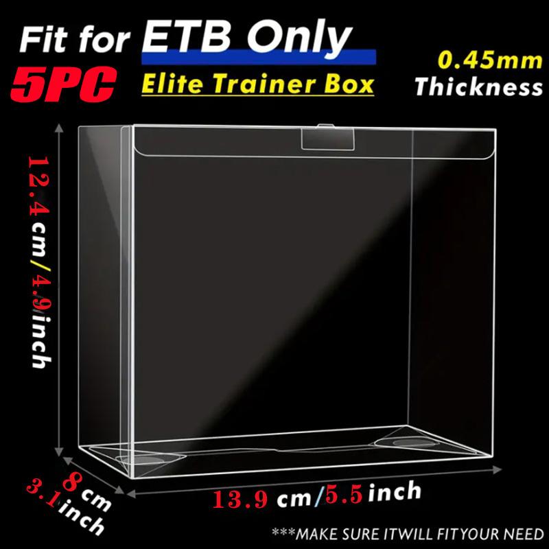 

Transparency ETB Protective Case PET Plastic Display Box, Scratch-Resistant, Compatible with Elite Trainer Boxes