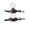 Pallina per Bocca in Pelle e Silicone con Blocco, Imbracatura per Bondage, Dildo Orale, Plug per Gioco Sessuale di Coppia, Giocattolo Sessuale