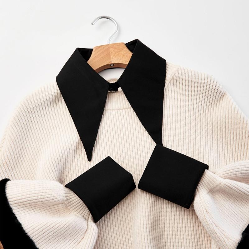 Pointed Wrist Cuffs Insert Collar Blouse Spread Lapel Ancient Art Collar Sweet Shawl Insert Decorative Shawl