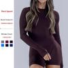 Seamless Quick-Dry Long Sleeve Yoga Bodysuit: European & Asian Fit