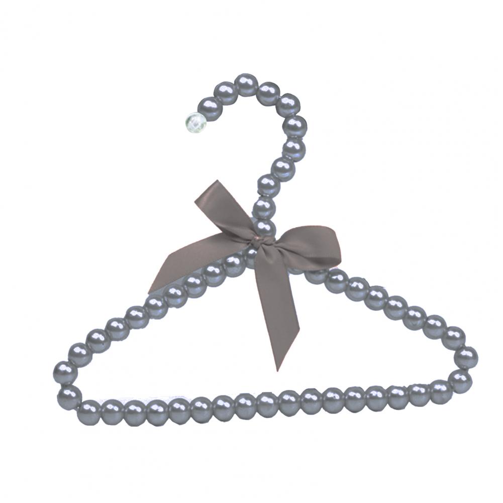 Modern Faux Pearl Hanger with Bow Non-slip Cute Bow-knot Small Clothes Rack
