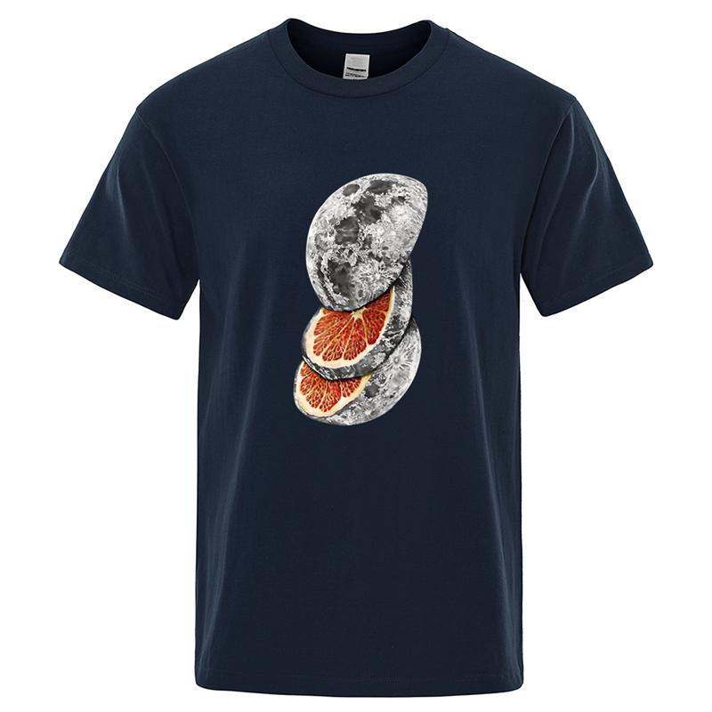 Funny Slice The Planet Graphic T Shirts For Men Summer Fashion Crew Neck 3D Printed Short Sleeve T-shirts Casual Oversized Tees