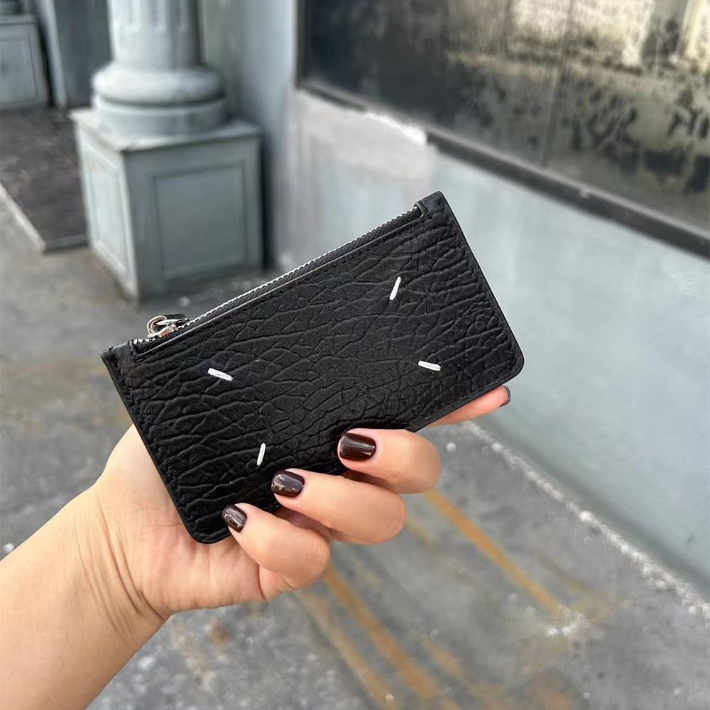 

2025 Новый Держатель для карт из натуральной кожи Мягкий Первый слой коровьей кожи Чехлы для карт для женщин Дизайнерский бренд Нить Молния Кошелек для монет