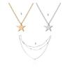 Fashion Edgy Star Pendant Necklace Handmade Clavicle Chains for Women Girls