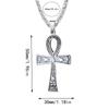 Ancient Egypt Cross-Pendant Necklace Animal Amulet-Charm Clavicle Chain Personality Stainless Steel Chain Jewelry Gift