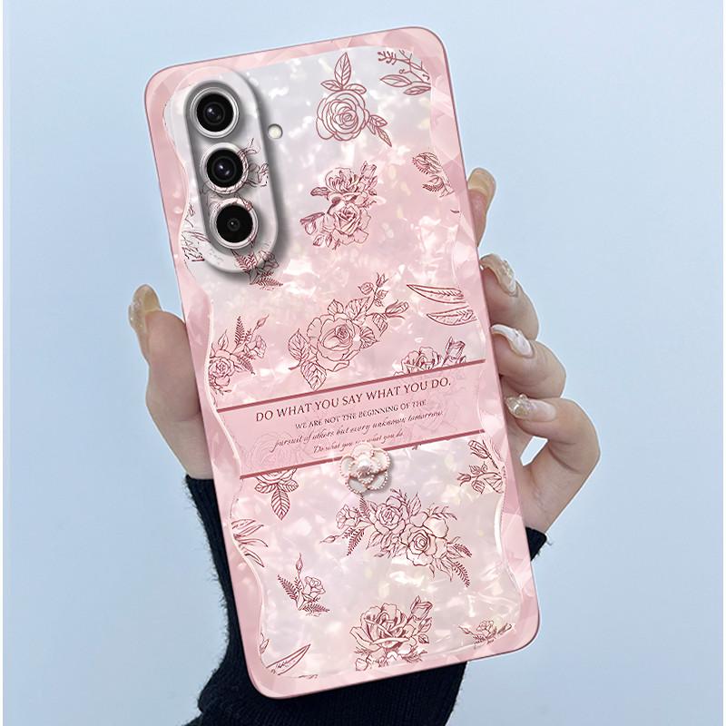 For Samsung Galaxy A37 A57 5G Case Fashion Simplicity Oil Painting Flower Silicone Soft Casing New Design Shockproof Back Cover