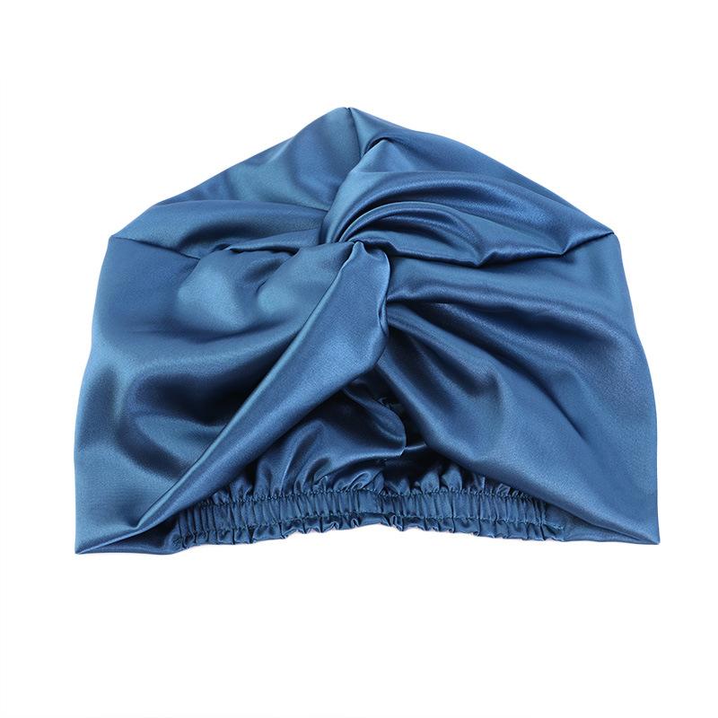 Cappellino da Notte a Doppio Strato in Seta Sintetica, Cuffia a Nodo Intrecciato, Cuffia da Doccia, Foulard per Bellezza e Trucco, Fascia per Capelli